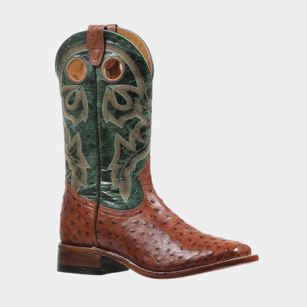 Boulet 9522 Men's Exotic Ostrich Square Toe Cowboy Boot 